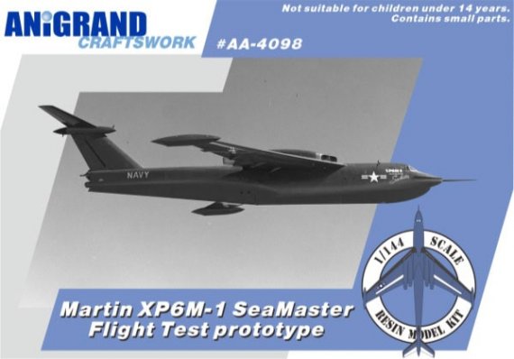 1/144 Martin XP6M-1 SeaMaster prototype with 3 bonus aircraft