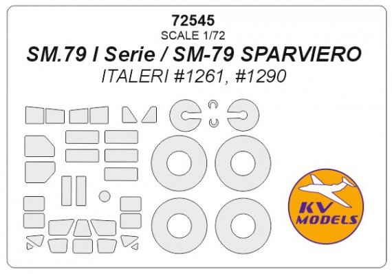 1/72 Savoia-Marchetti SM.79 Sparviero + wheels masks