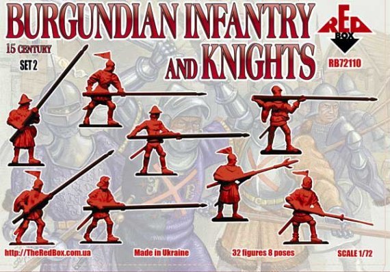 1/72 Burgundian infantry and knights  set 2  15 century