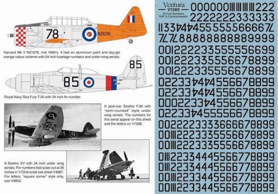 1/72 24 inch numbers for RAF, RN, RAAF, RCAF and RNZAF