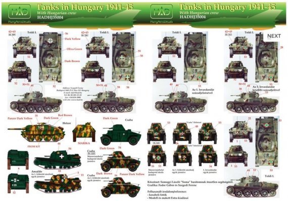 1/35 Decal Hung. WWII Part II. (Toldi I., Hetzer)