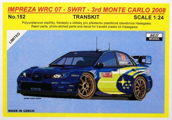 1/24 Transkit Impreza WRC 07 SWRT  3rd RMC 2008