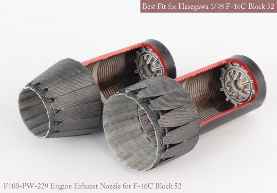 1/48 F-16C/D Falcon Block 52 P&W exhaust nozzle & afterburner