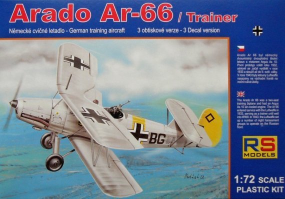1/72 Arado Ar-66 German trainer (3x decal version)