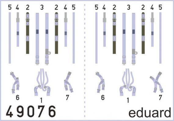 1/48 McDonnell F-4J Phantom seatbelts SUPERFABRIC (for Academy)