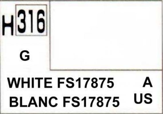 H316 White  Blanc FS17875