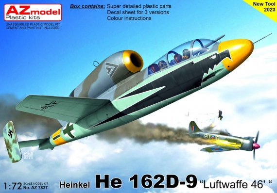 1/72 Heinkel He 162D-9 Luftwaffe 46