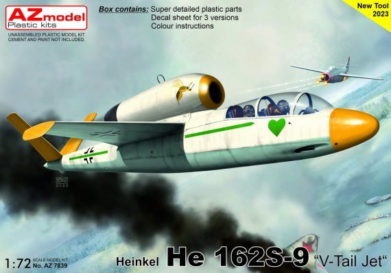 1/72 Heinkel He 162S-9 V-Tail Jet