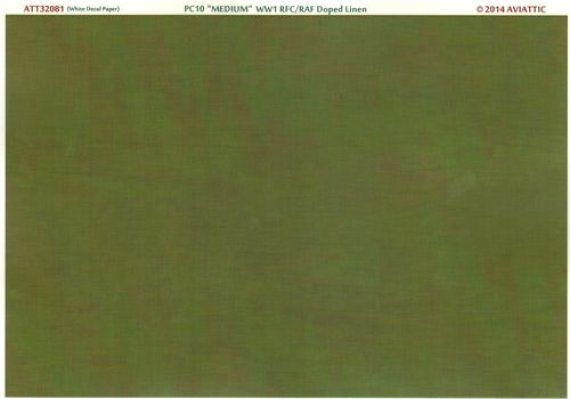 1/32 (white decal paper) PC10 medium ww1 rfc/raf doped linen
