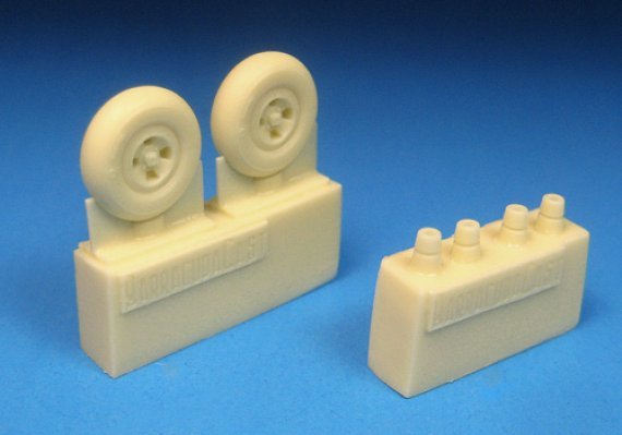 1/72 Supermarine Spitfire 4-slot wheels smooth tyre