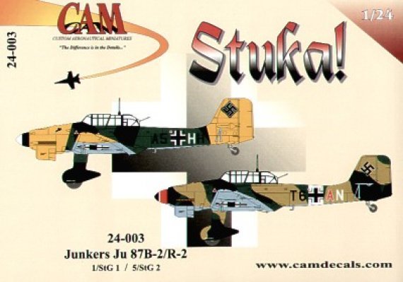 Cam Decals 1/24 Ju-87B-2/R2 Stuka Nordafrika & Bulgarien