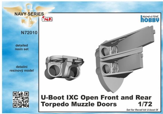 1/72 U-Boot IXC Open Front & Rear Torp. Muzzle Doors
