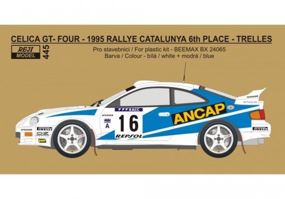 D�cals 1/24 Celica GT-Four Catalunya Rallye 1995