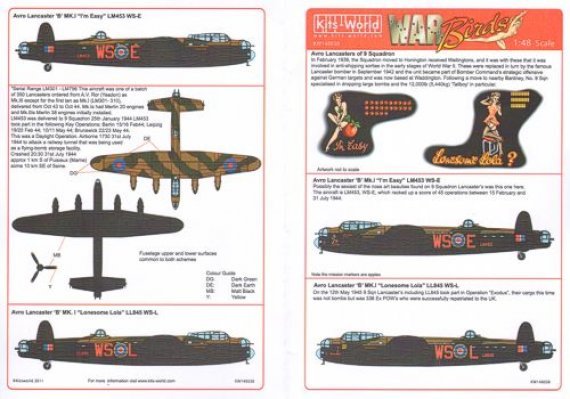 1/48 Avro Lancaster Bomber 'B' Mk I  9 Squadron