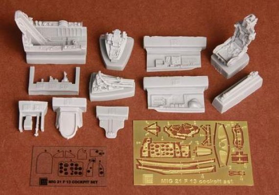 1/48 Mikoyan MiG-21F-13 cockpit set with etched parts