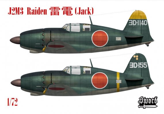 SWORD J2M3 Raiden 1/72 - 2 options de camouflage