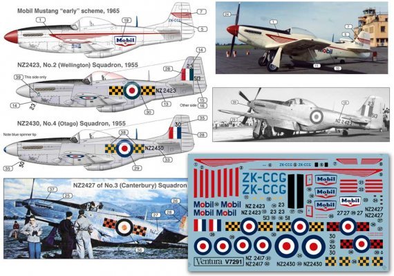 1/72 Rnzaf North-American P-51D Mustangs, Wellington Canterbury