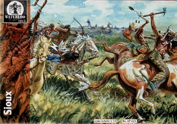 1/72 Sioux Indians mounted 12 mounted figures