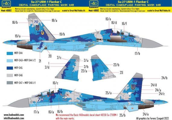 1/48 Sukhoi Su-27UBM-1 Flanker C Ukrainian digital mask