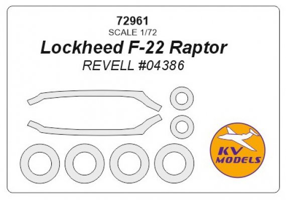 1/72 Lockheed F-22 Raptor + wheels masks