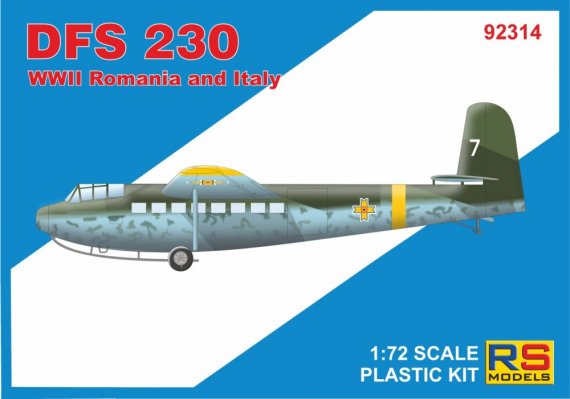 RS Models DFS-230 WWII Roumanie & Italie 1/72