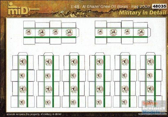 Al Ghazel Ghee Oil Boxes Irak 2003 1/48