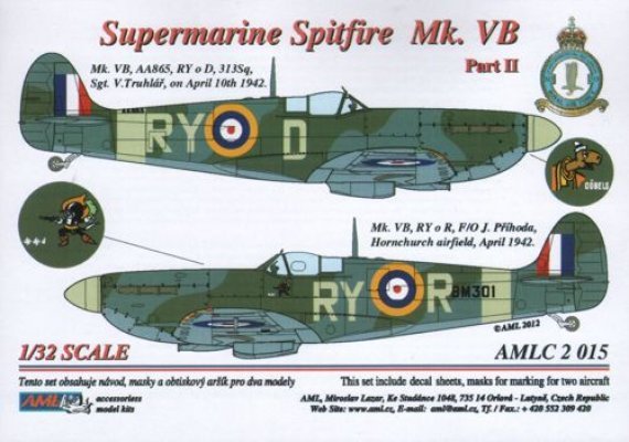 1/32 Decals Supermarine Spitfire Mk.VB Part II.