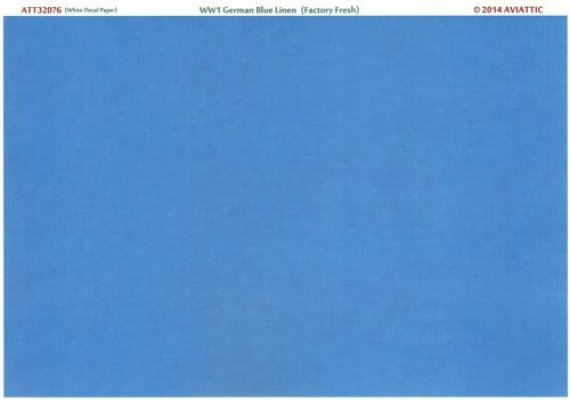1/32 (white decal paper) WWI German blue linen (factory fresh)