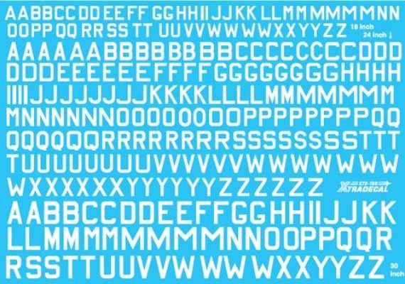 1/72 RAF WWII. White code letters 18 , 24 , 30 (RAF code