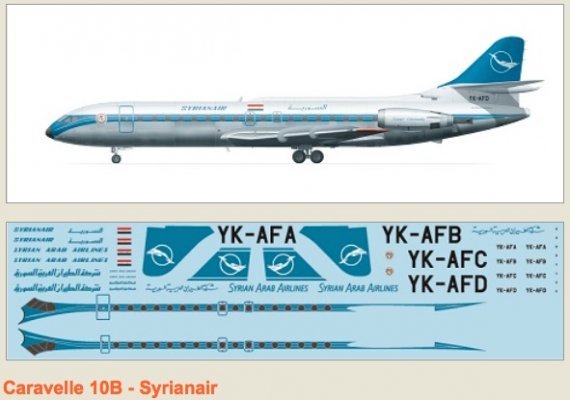 1/144 Caravelle 10B Syrianair