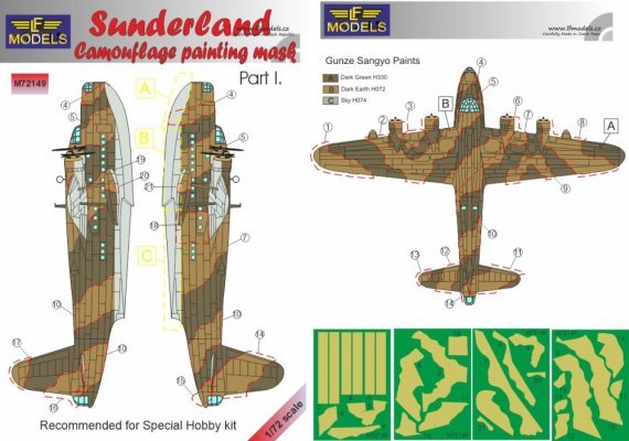 1/72 Mask Sunderland Camouflage pattern Part I