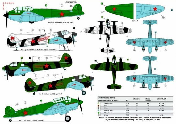 1/72 Decals for Twin engined Yak's (incl. PE set)