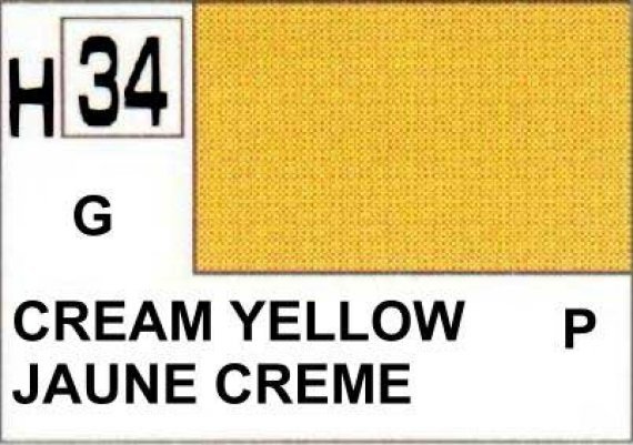 H034 Cream Yellow  Jaune crme