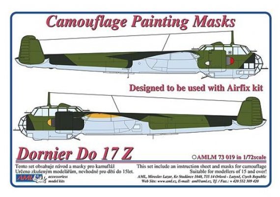 1/72 Camouflage masks Dornier Do-17Z (AIRFIX)