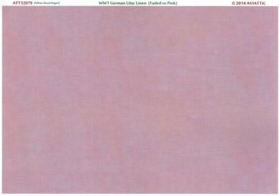 1/32 (white decal paper) WWI German lilac linen (faded to pink)