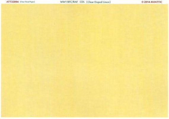 1/32 (clear decal paper) ww1 rfc/raf cdl (clear doped linen)