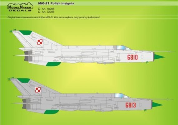 1/144 MiG-21 Polish insignia