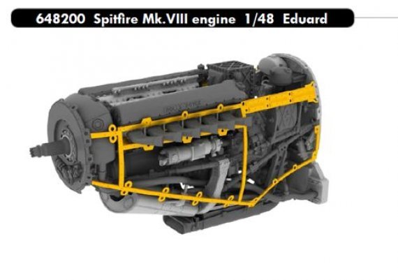 BRASSIN 1/48 Spitfire Mk.VIII engine (EDU)