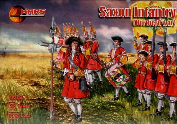 Mars 1/72 Infanterie Saxonne Guerre du Nord 56 fig.