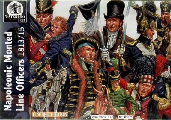 1/72 Napoleonic Mounted Line Officers Plastic Figures
