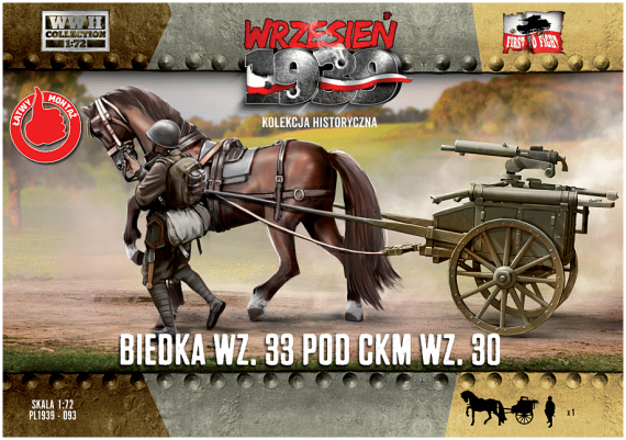 1/72 Biedka wz. 33 with Browning wz. 30 & one horse