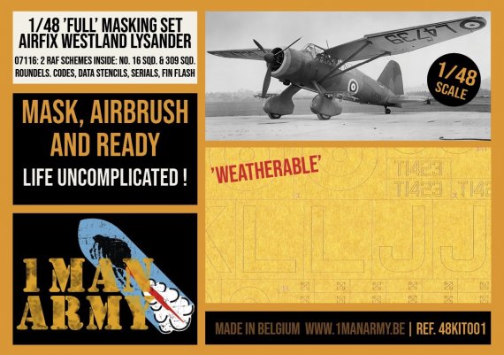 1ManArmy Mascherine Westland Lysander Mk.I/III 1/48