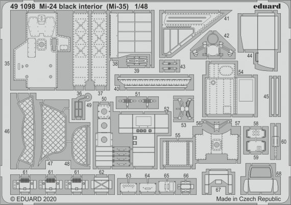 1/48 SET Mi-24 interior black