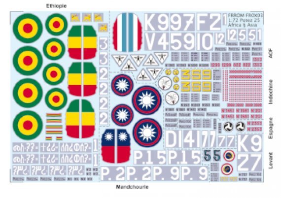 Azur D�calcomanies Potez 25 Afrique & Asie 1/72