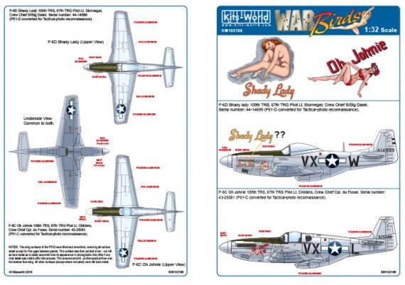 1/32 North-American Mustang P-51  F-6D Shady lady, 109th TRS