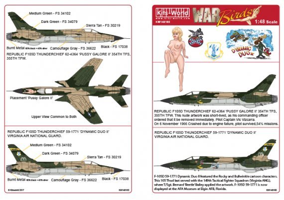 1/48 Republic F-105D-RE-31 Thunderchief 62-4364 Pussy Galore II