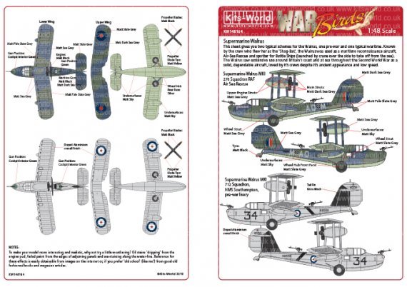 1/48 Supermarine Walrus Mk.I 276 & 712 Squadrons