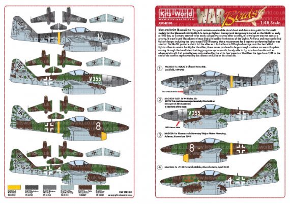 1/48 Messerschmitt Me-262A-1a decals