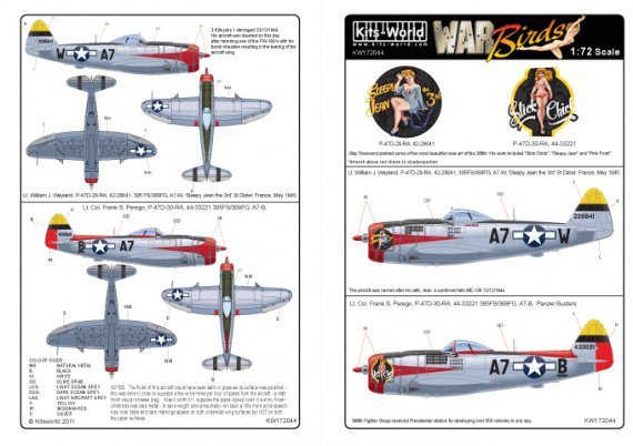 1/72 Republic P-47D Thunderbolt 368th FG 395th Fighter Squadron