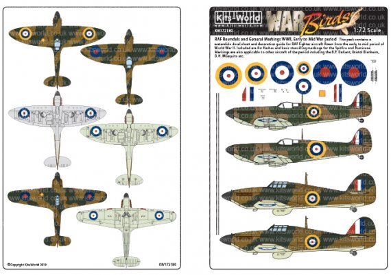 1/72 RAF Roundels and General Markings WWII, Early to Mid-War